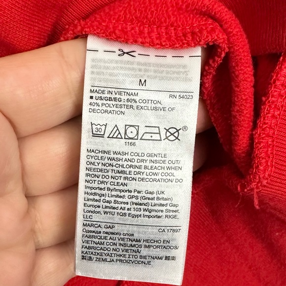 GAP x Disney Mickey Mouse Red Sweatshirt - Picture 6 of 8